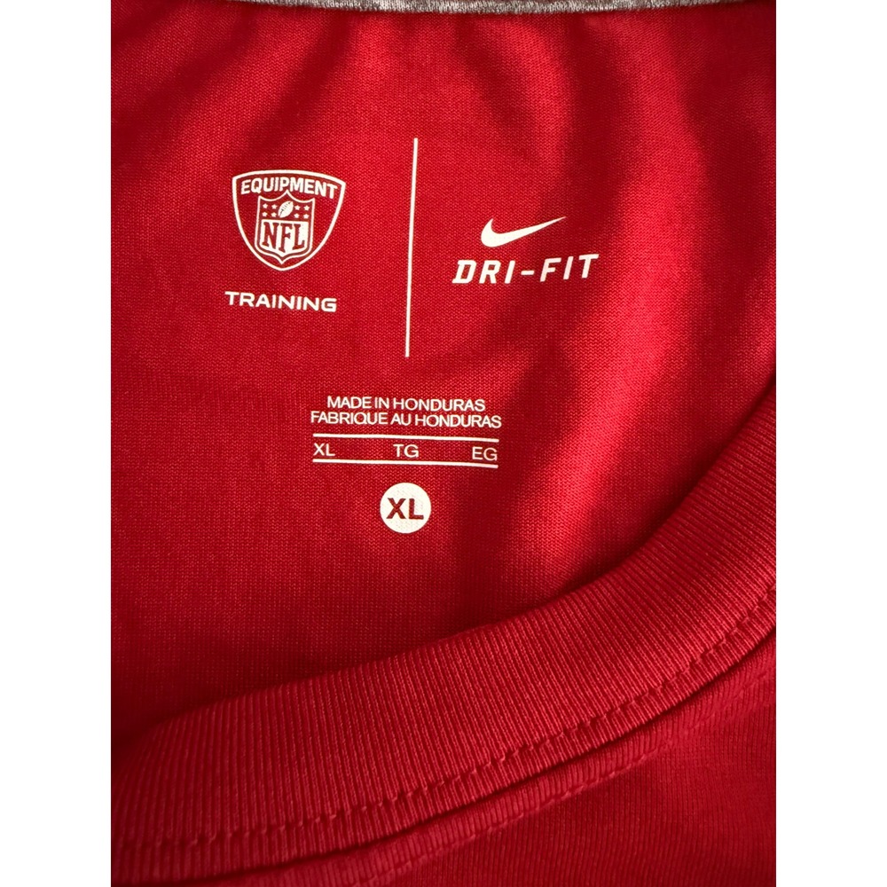Nike New York Giants NFL Training Dri-FIT Long Sleeve Shirt Mens XL Red - Picture 4 of 5